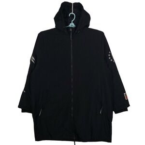 Mastermind World Mitchell &‎ Ness Large Long Jacket Embroidery Logos Black New